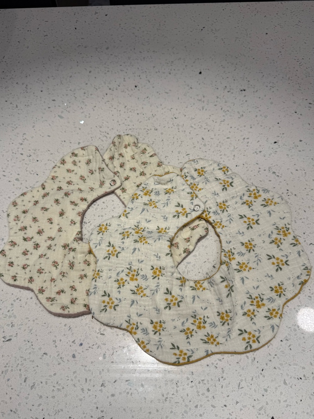Soft Floral Baby Bib Set - Pack of 2